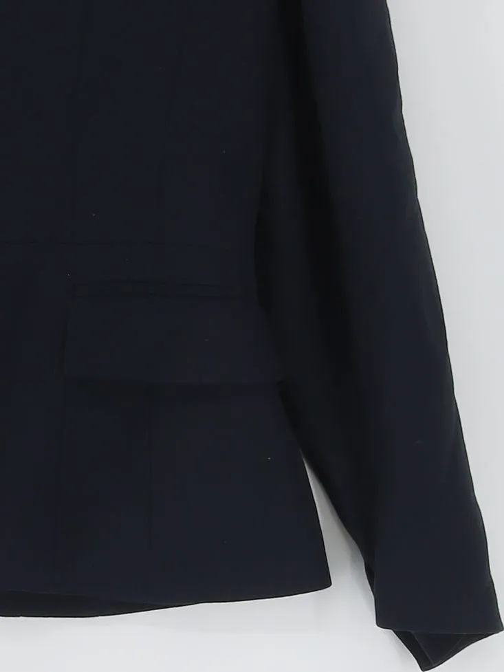 Viyella Women's Blazer UK 10 Blue Viscose with Wool