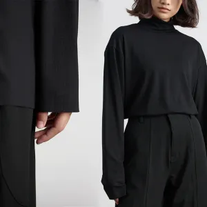 Waffle High Neck Turtleneck