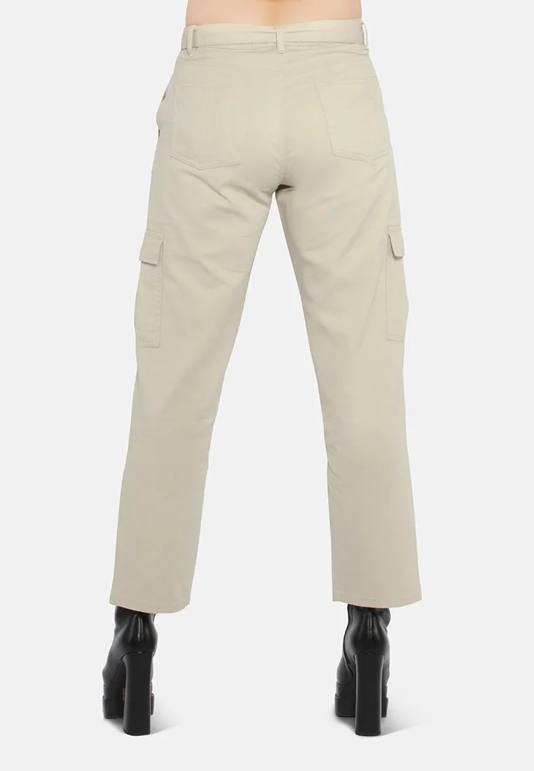 Waist Bow Tie Paper Bag Pants