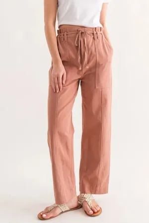 Waist Ribbon Casual Pants
