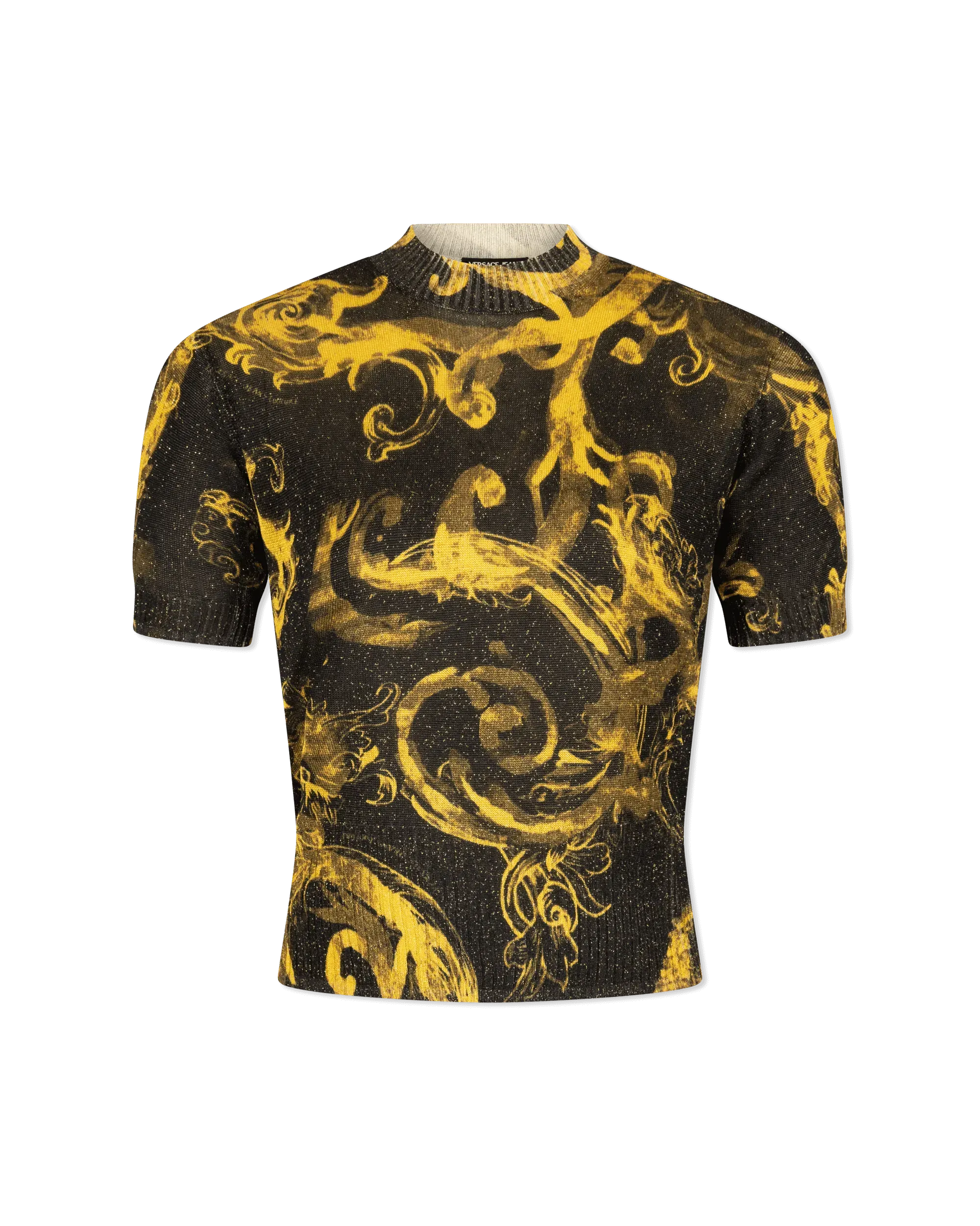 Watercolor Baroque Couture Knit Top