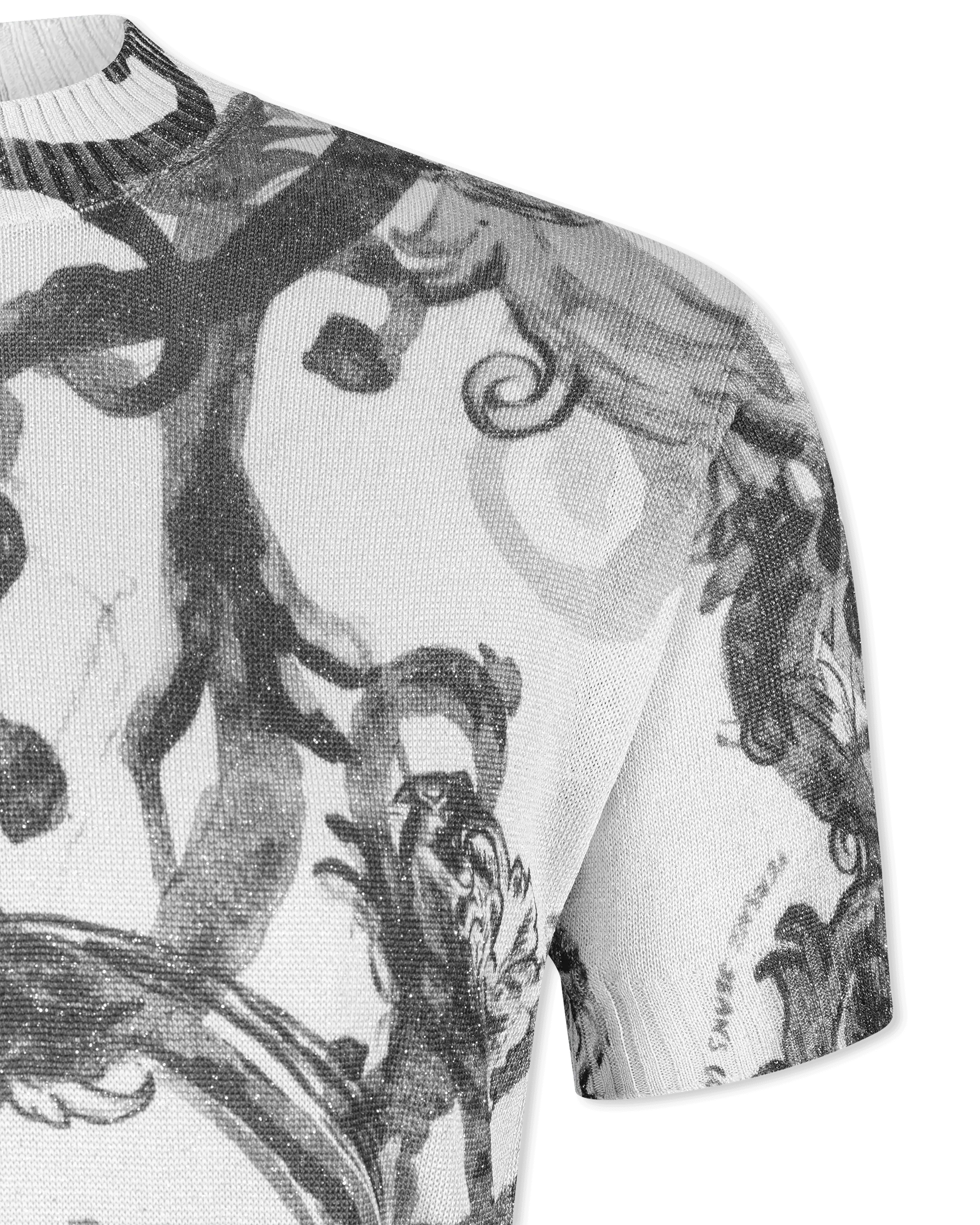 Watercolor Baroque Couture Knit Top
