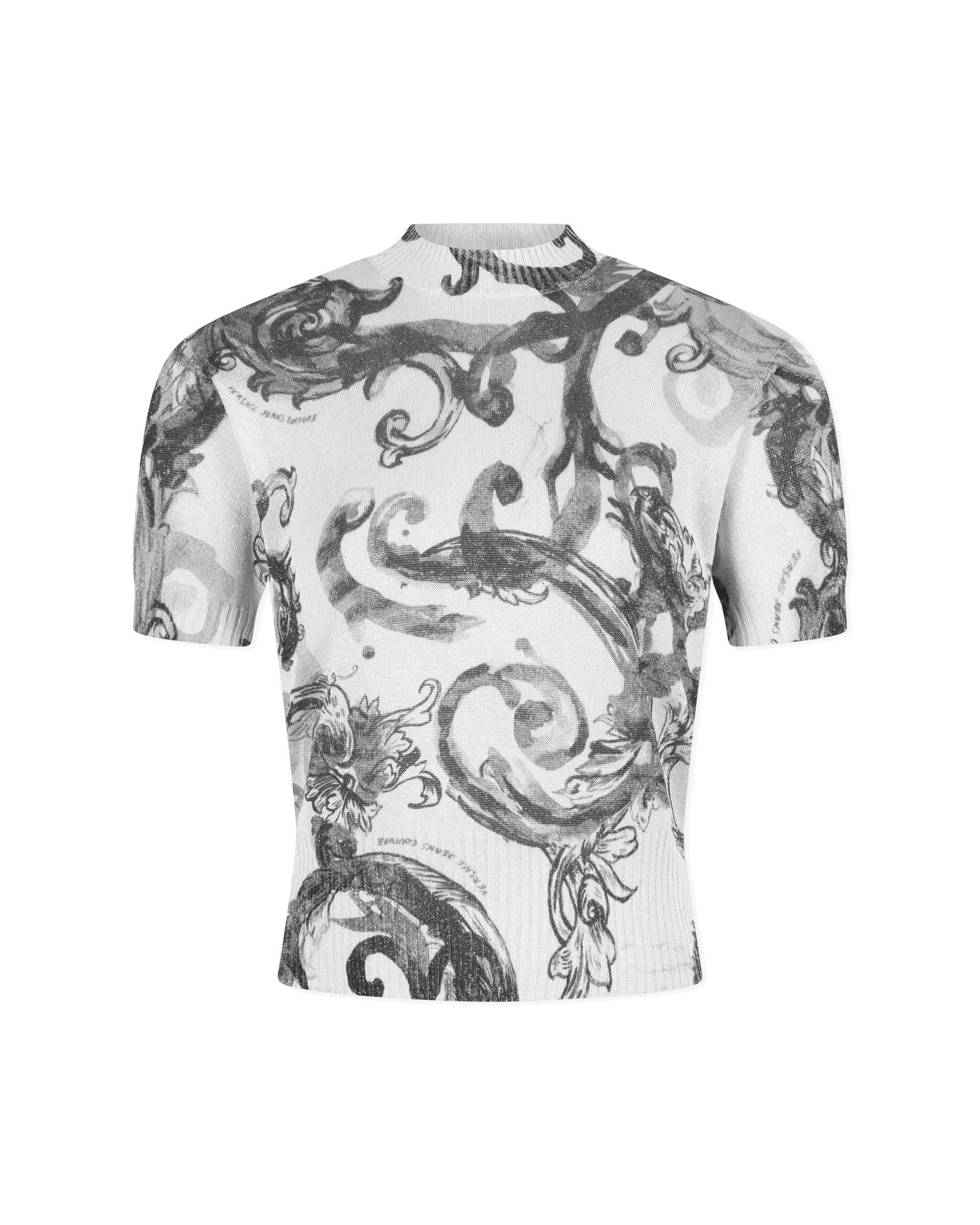Watercolor Baroque Couture Knit Top