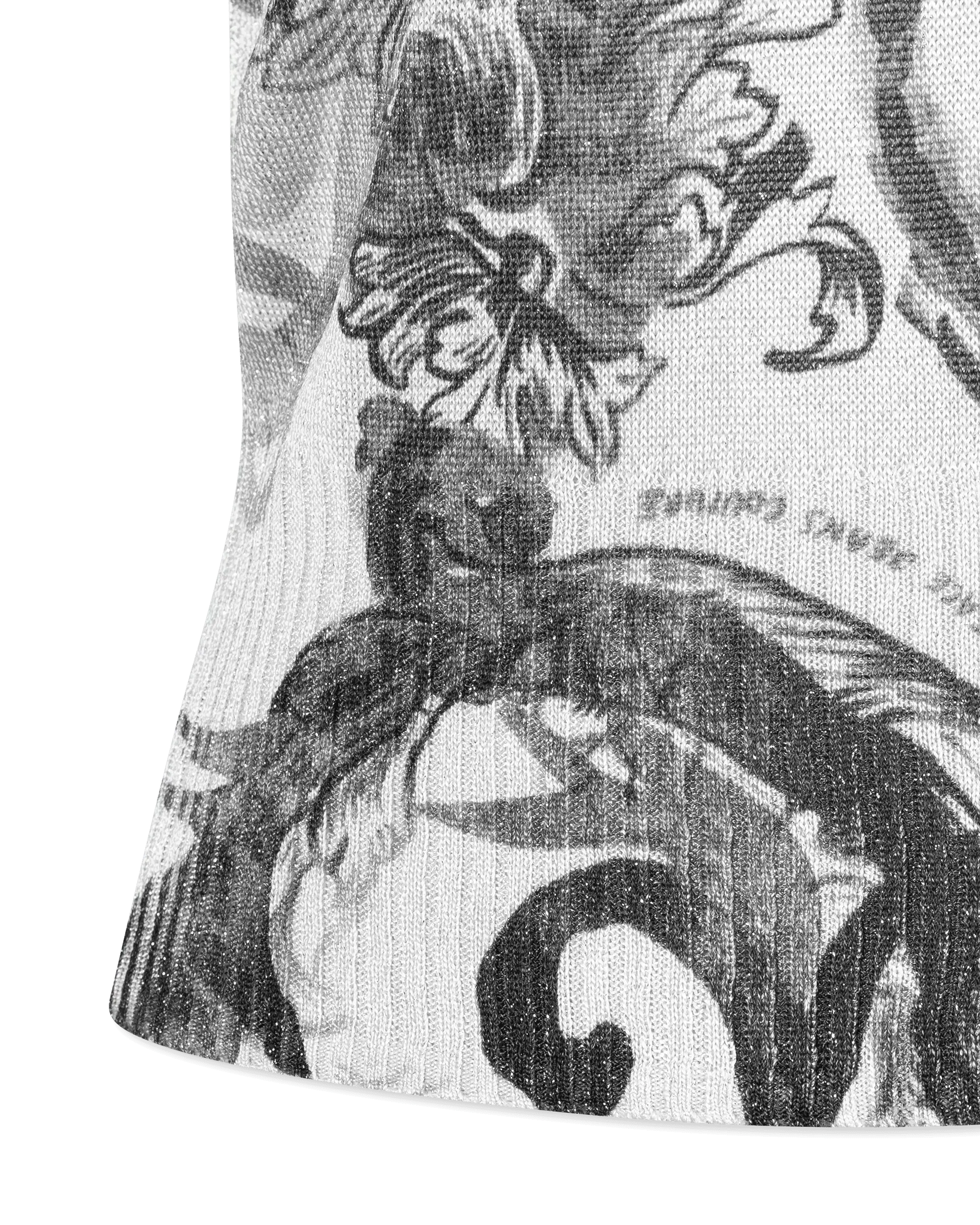 Watercolor Baroque Couture Knit Top