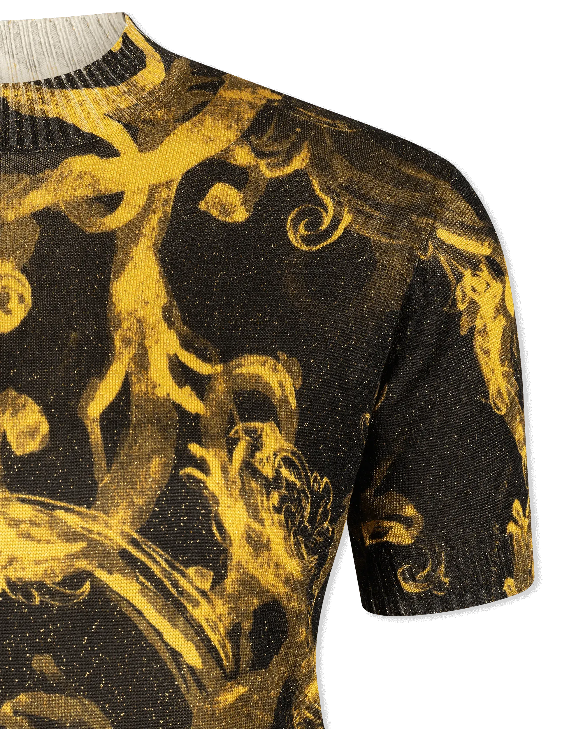 Watercolor Baroque Couture Knit Top
