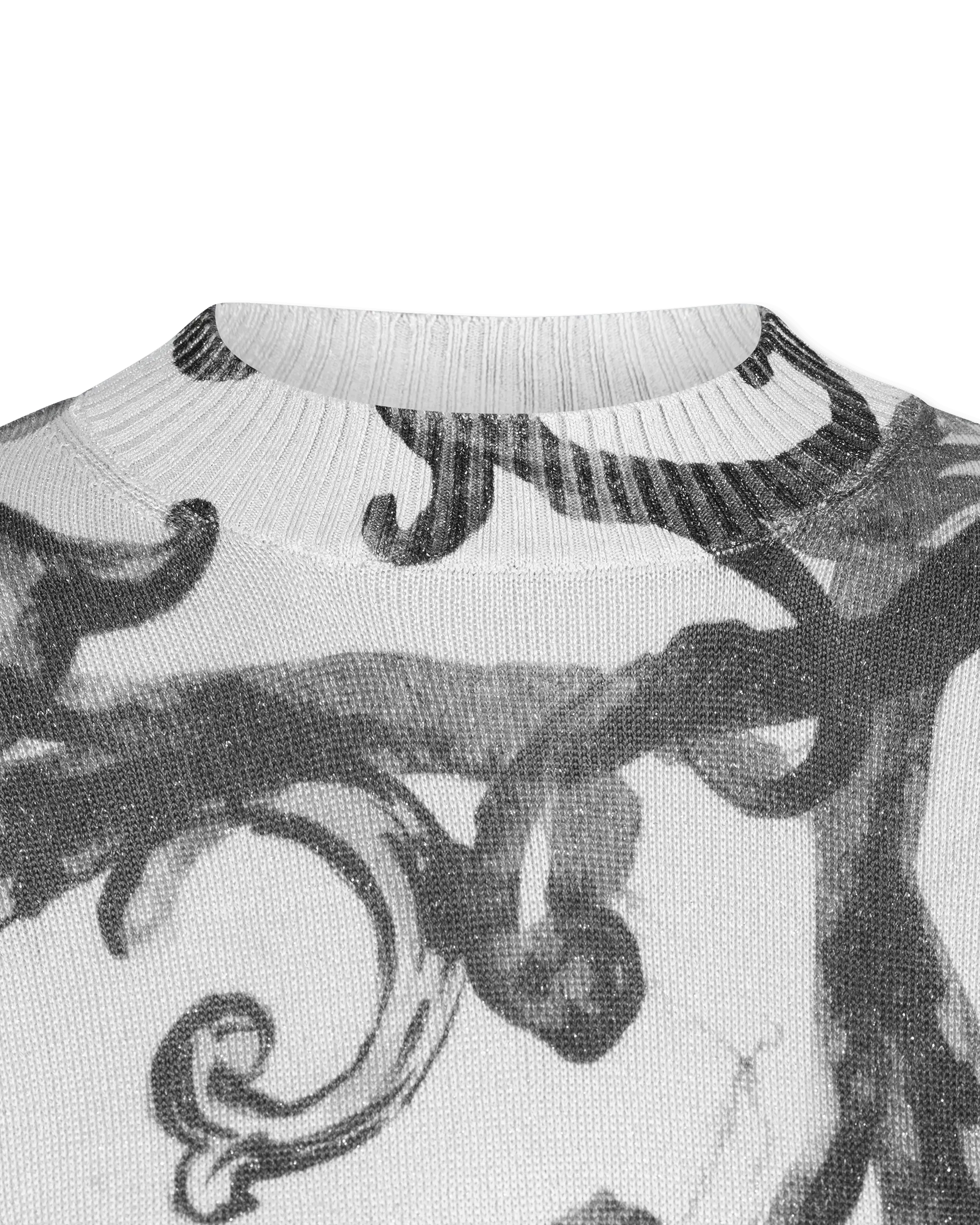 Watercolor Baroque Couture Knit Top
