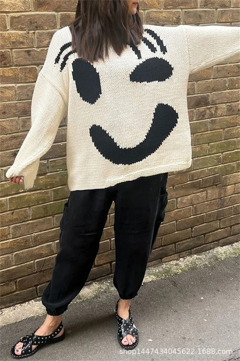 WH0512 Smiley Face Sweater