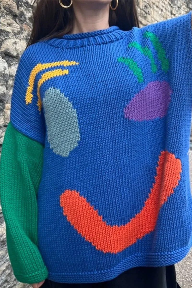 WH0512 Smiley Face Sweater