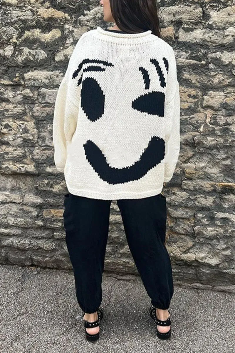 WH0512 Smiley Face Sweater