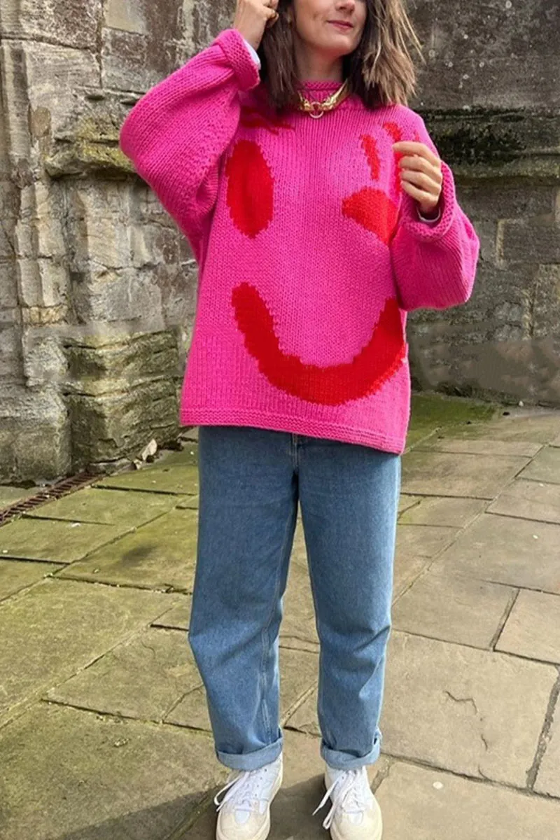 WH0512 Smiley Face Sweater
