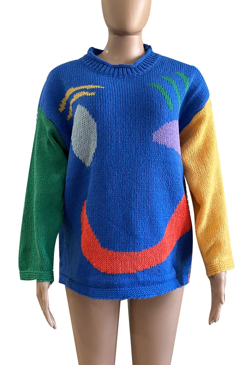 WH0512 Smiley Face Sweater