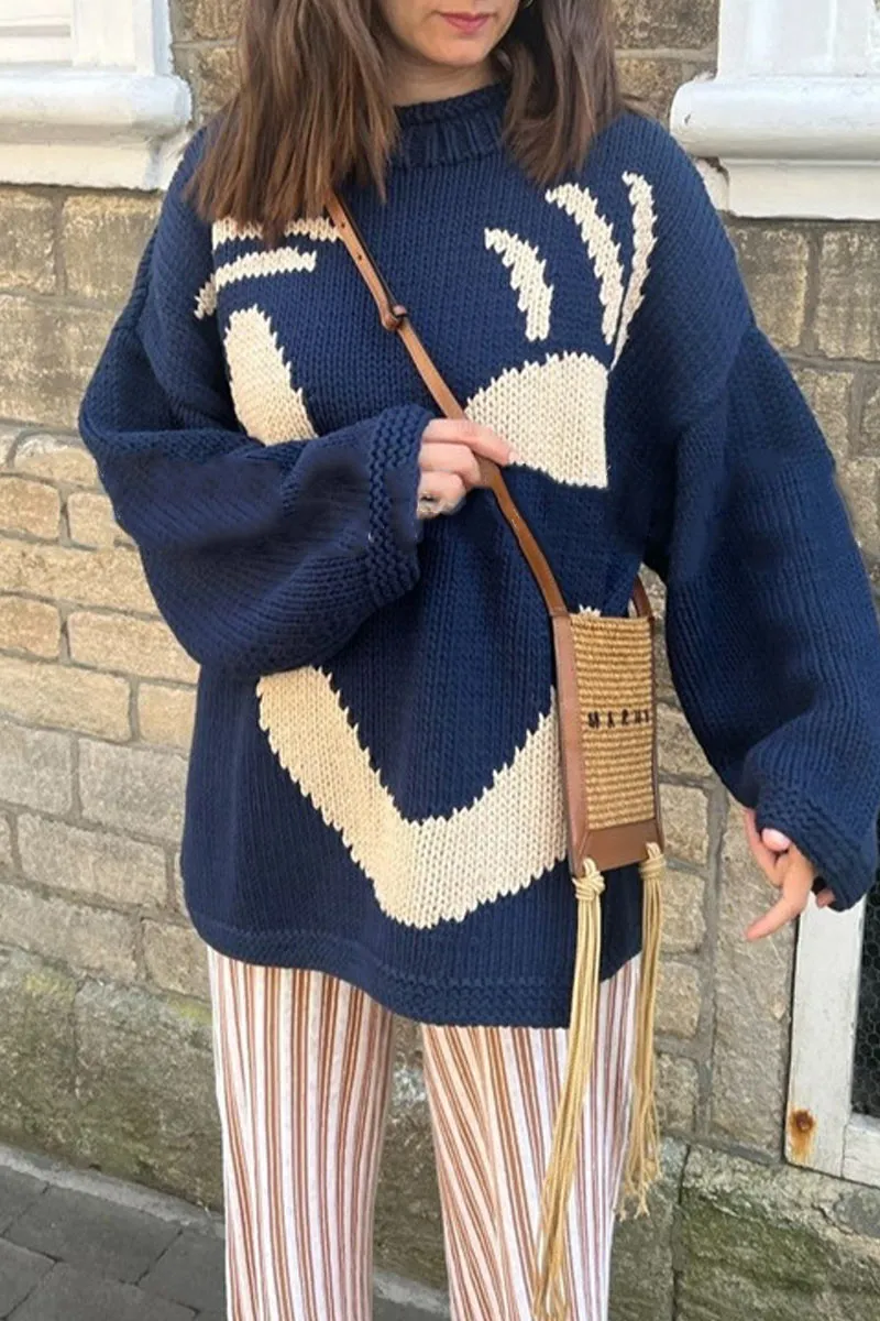 WH0512 Smiley Face Sweater
