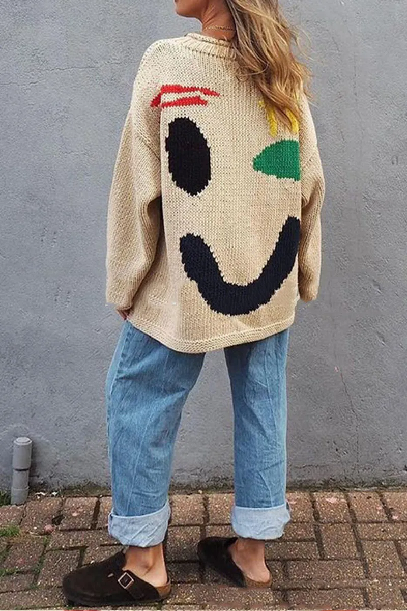 WH0512 Smiley Face Sweater