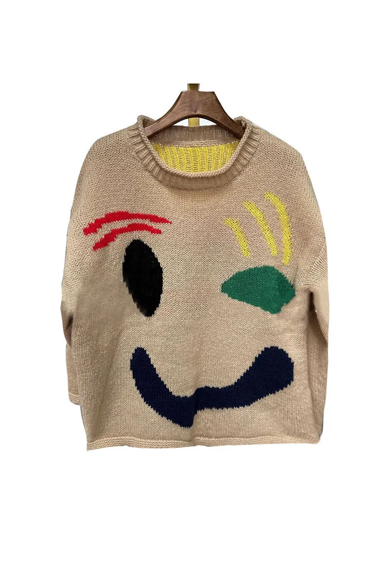 WH0512 Smiley Face Sweater