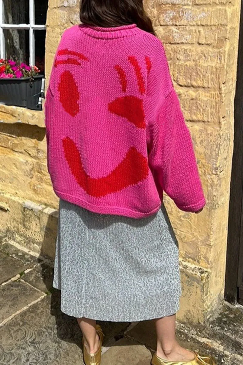 WH0512 Smiley Face Sweater