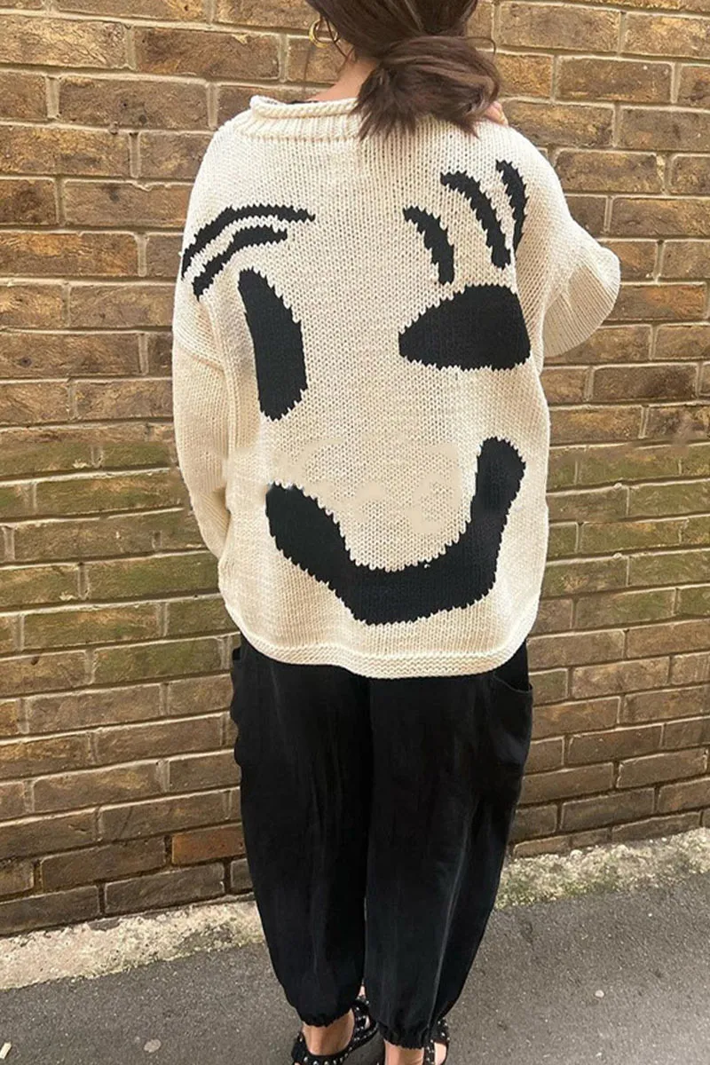 WH0512 Smiley Face Sweater