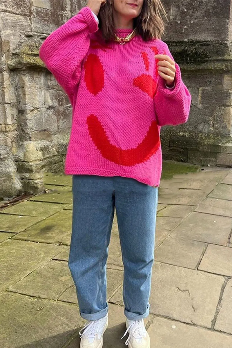 WH0512 Smiley Face Sweater