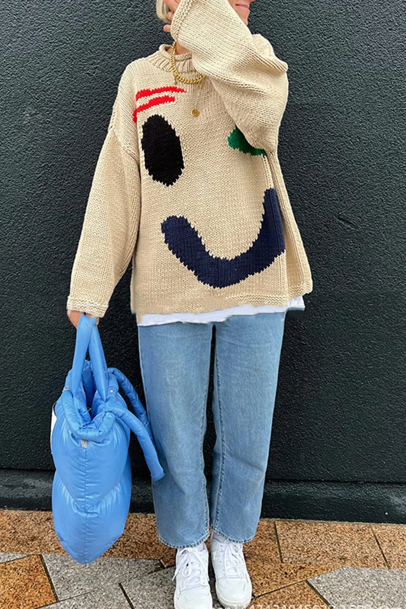 WH0512 Smiley Face Sweater