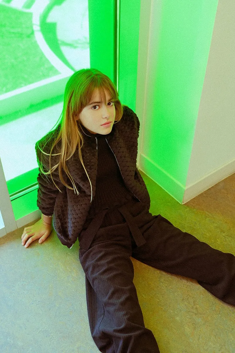 WIDE PANTS, VELVET PAPERBAG
