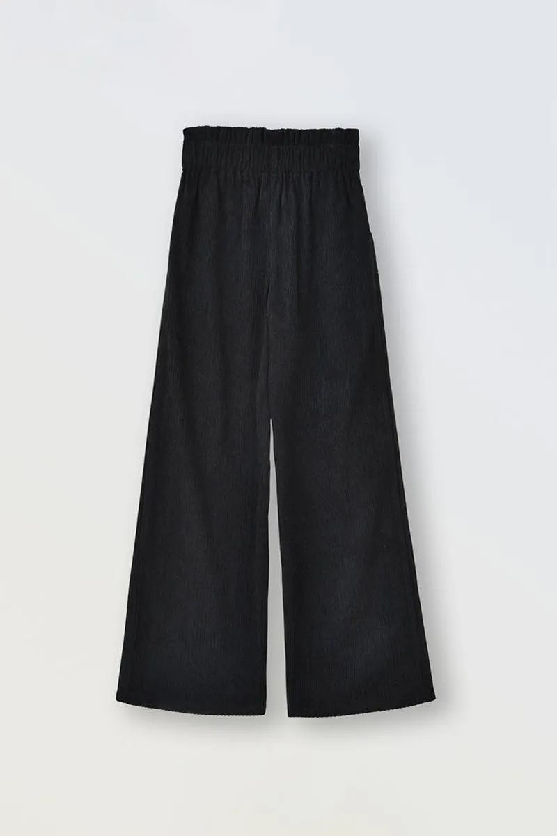WIDE PANTS, VELVET PAPERBAG