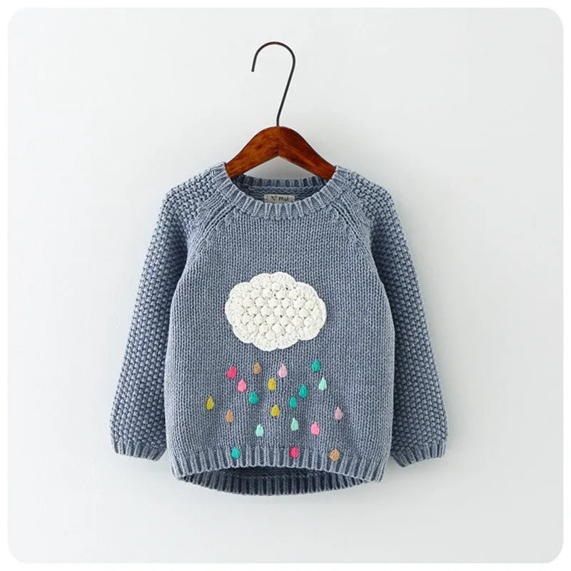 winter children cartoon baby sweater compliance in children's sweaters warm girl long sleeve shirts