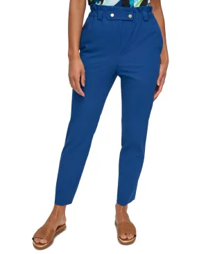 Women's High-Rise Paperbag-Waist Ankle Pants