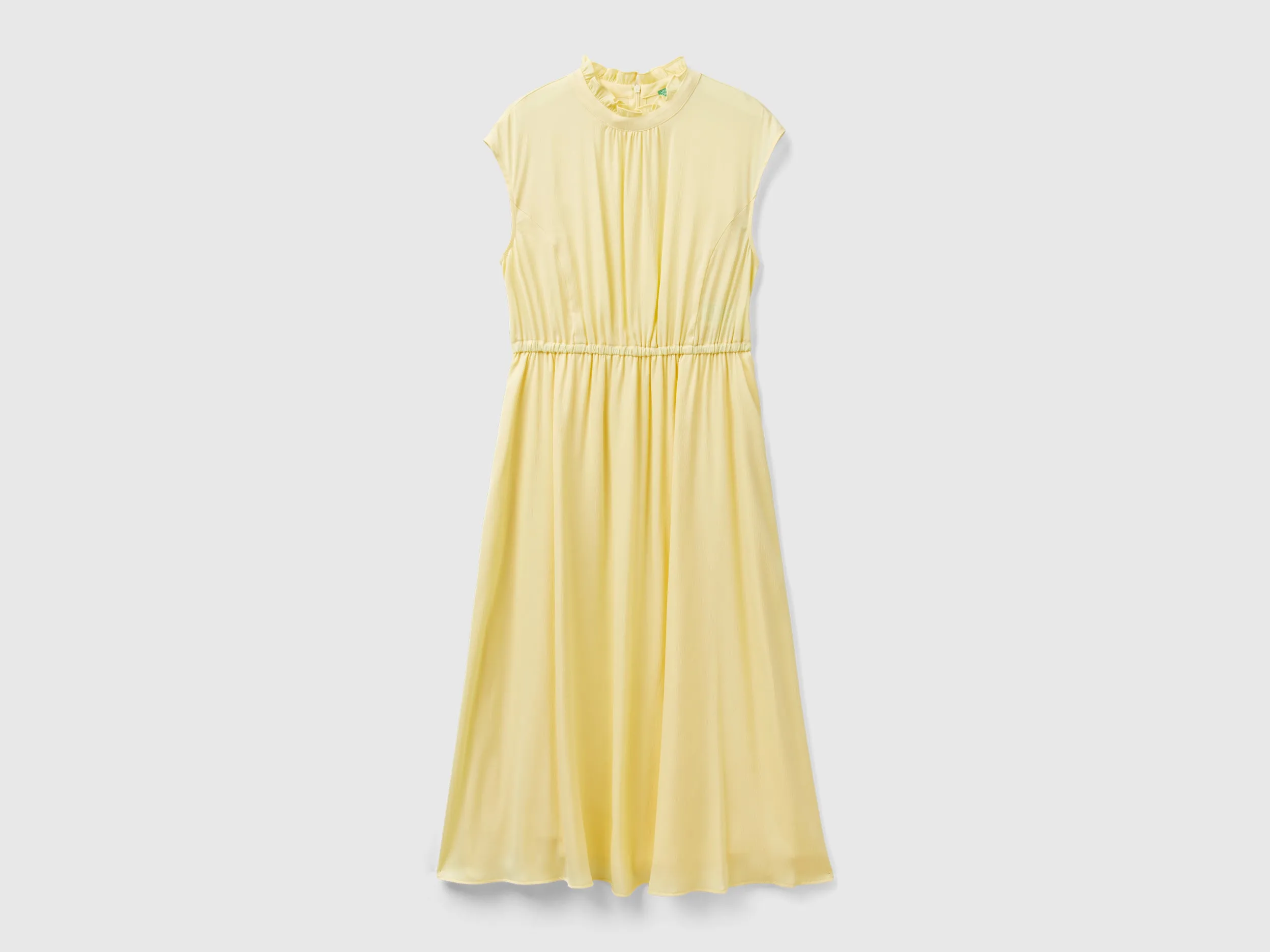 WoMen's Solid Ruffled Midi Dress