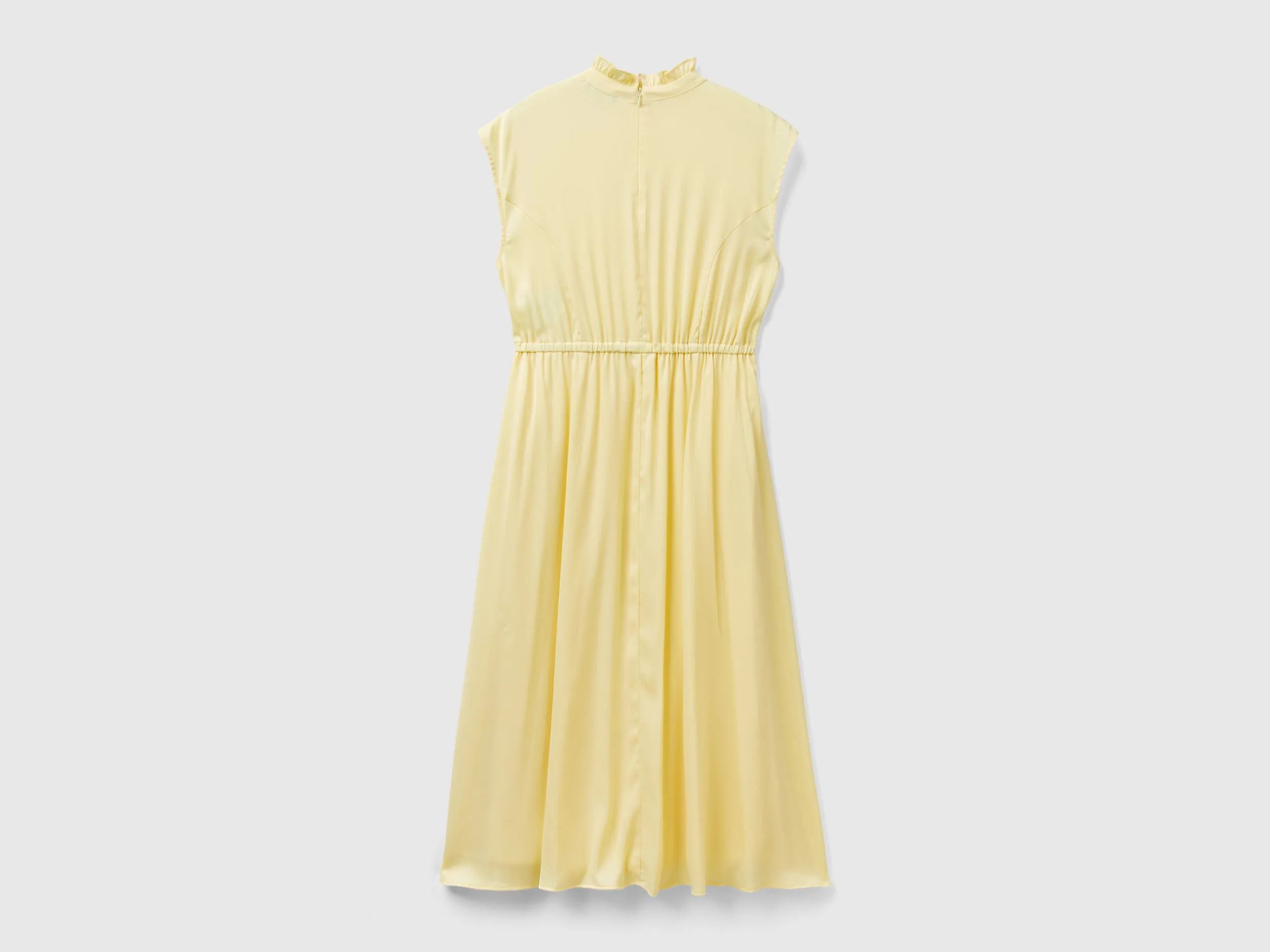 WoMen's Solid Ruffled Midi Dress