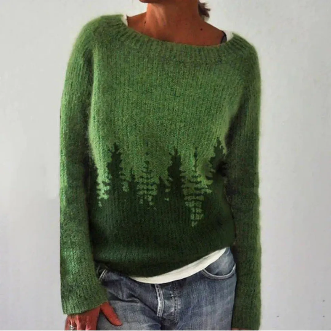 Women's Winter Boat Neck Sweater | Knitted