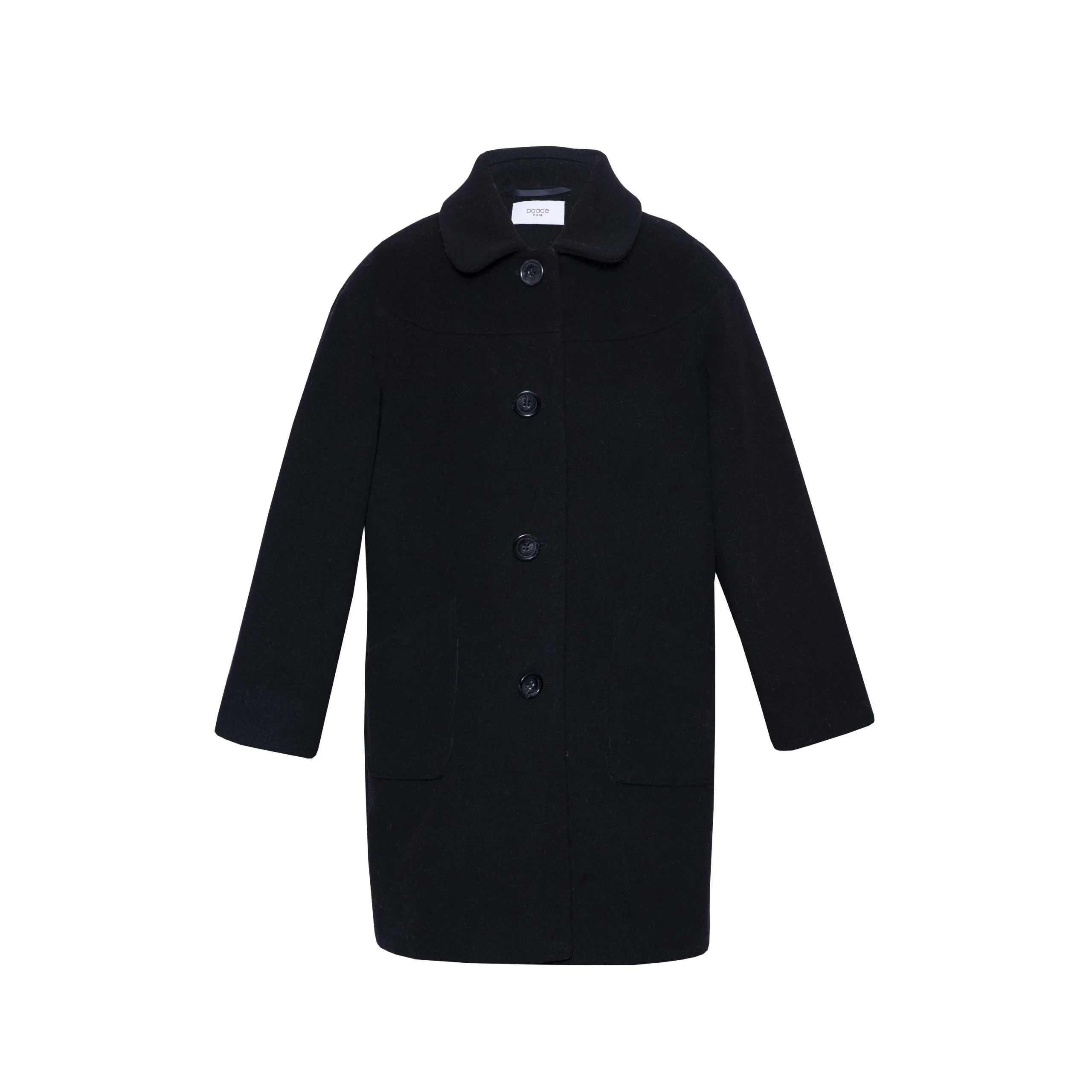 Wool Coat Peak Black
