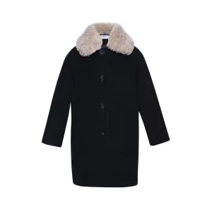 Wool Coat Peak Black