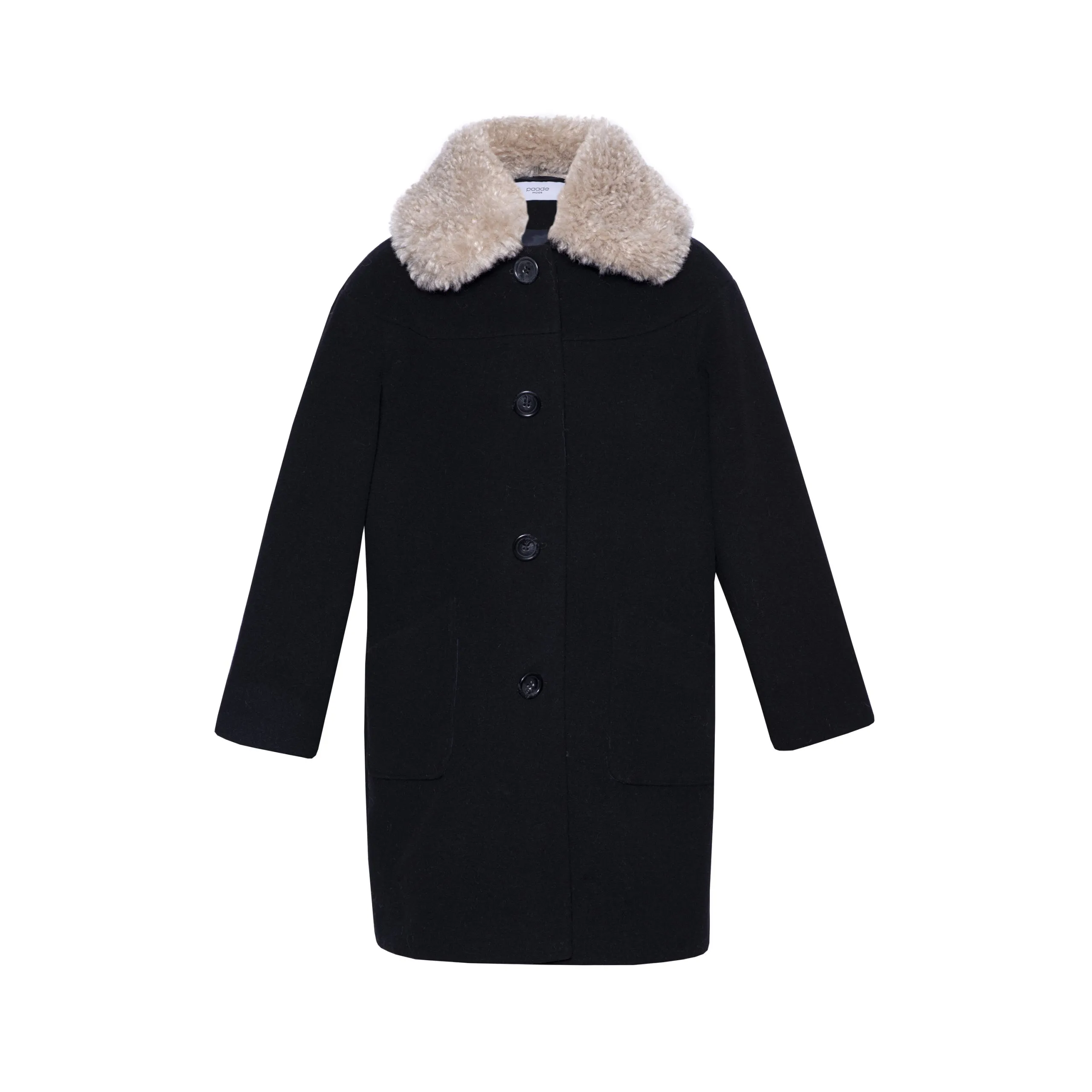 Wool Coat Peak Black