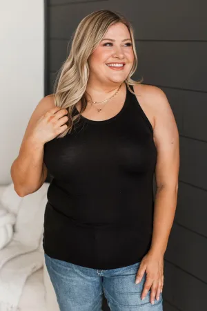 Working Through It Tank Top- Black