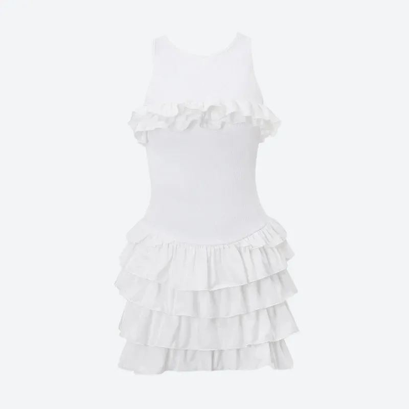 Y2K Backless Ruffled Mini Dress