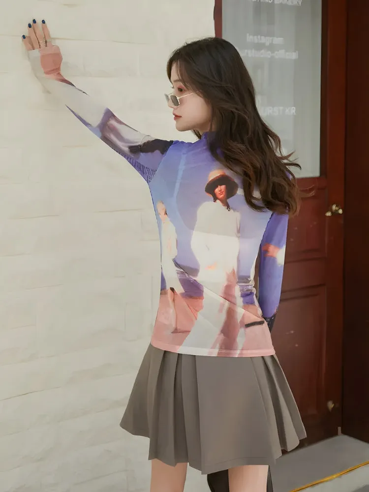 Y2K Vintage 80's Mesh Top