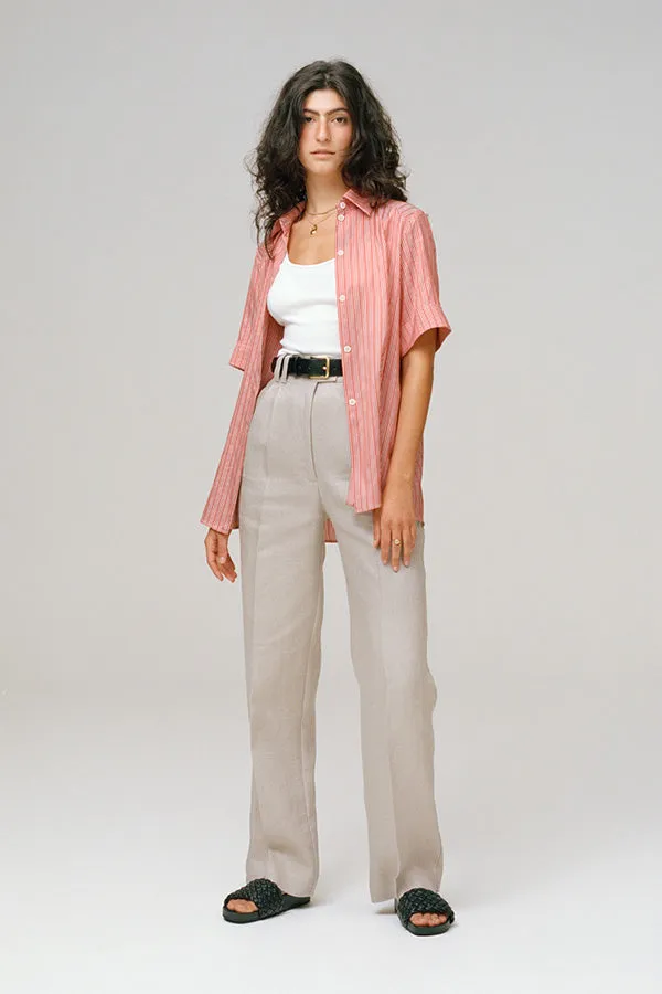 Yu Tailored Oat Japanese Linen Pants