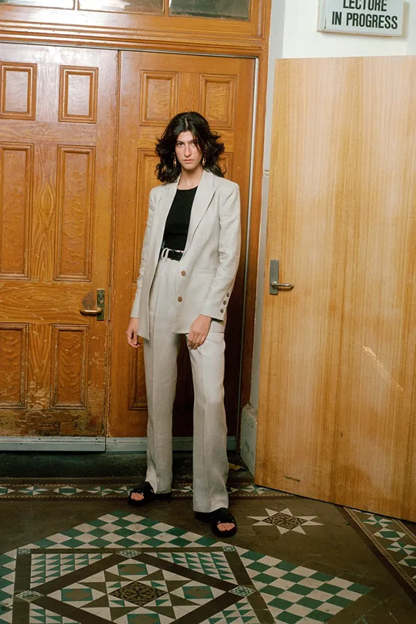 Yu Tailored Oat Japanese Linen Pants