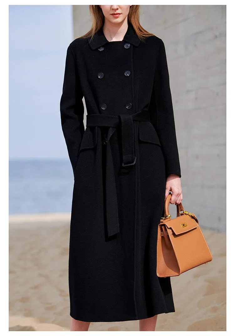 ZABRI quality ladies Autumn/ spring/ winter long  cashmere wool coat