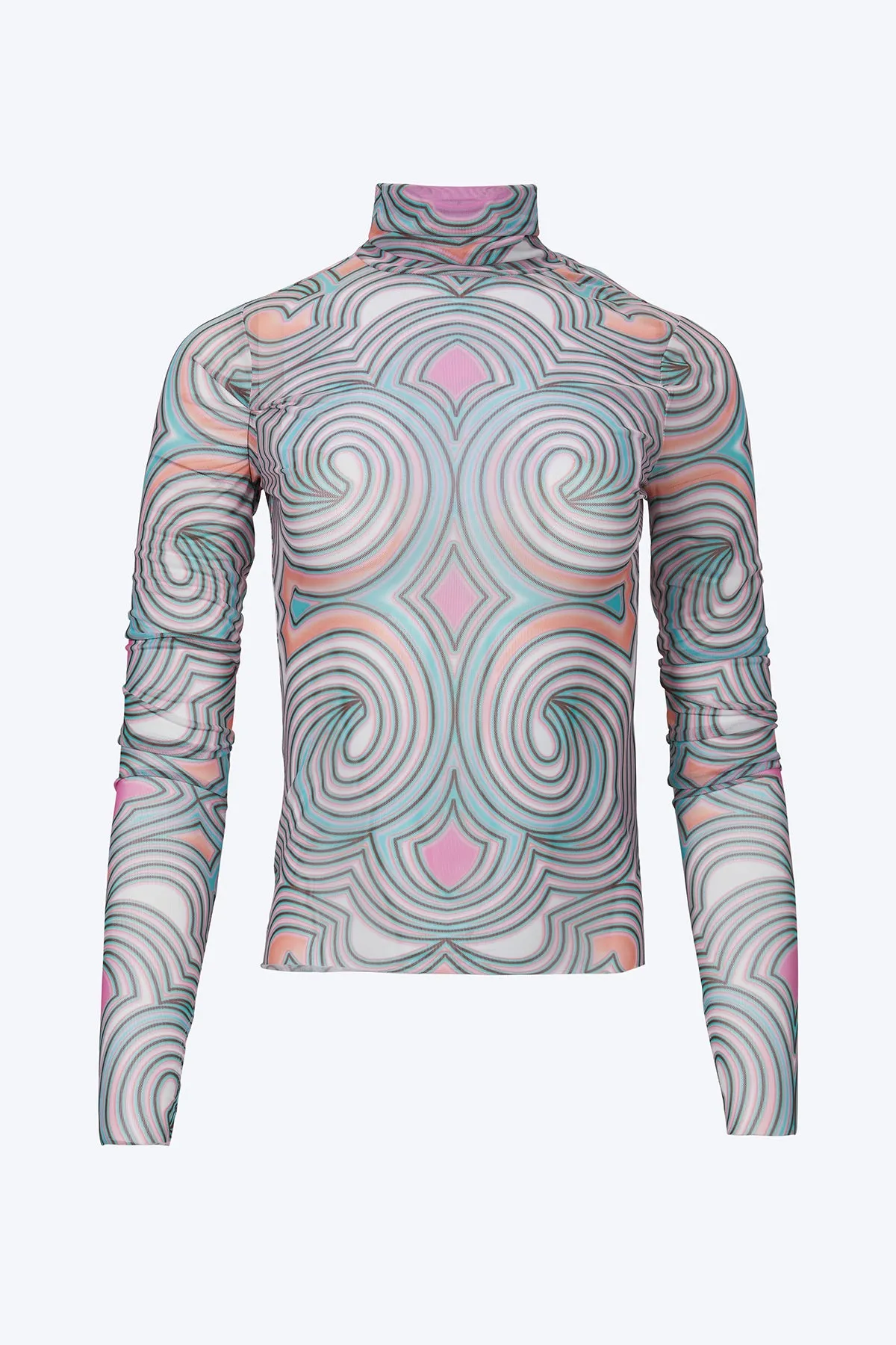 ZADIE POWER MESH TURTLENECK TOP