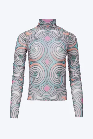 ZADIE POWER MESH TURTLENECK TOP